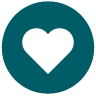 Avatar för Erikshjälpen Ungagerad med vitt hjärta på turkos bakgrund